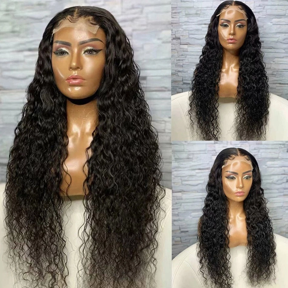 Water Wave Hair Glueless 5x5 HD Lace Closure Wig 100% Virgin Human Hair Pre Plucked Hairline Glueless Wig -Geeta Hair