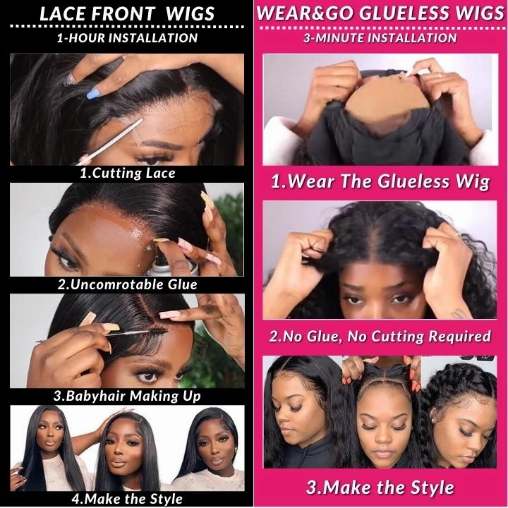 Wear&Go Reddish Brown Glueless Kinky Curly 5x5 HD Lace Wig Easy to Wear Pre Cut Lace Human Hair Wigs-Geeta Hair
