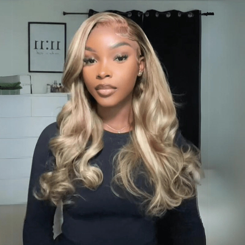 Wear and Go Glueless Wigs P16/613 Body Wave Lace Front Wigs Human Hair 13x4 HD Lace Wigs