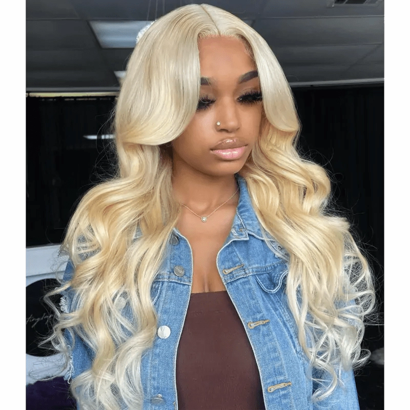 Wear Go Glueless 613 Blonde Body Wave/Straight Pre Cut HD Transparent Lace Human Hair Wigs With Air Cap Breathable Wig-Geeta Hair