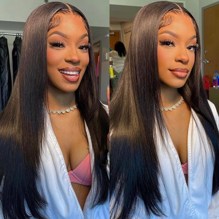 Wear Go Glueless Straight Pre Cut HD Transaparent Lace Human Hair Wigs With Breathable Cap Air Wig-Geeta Hair