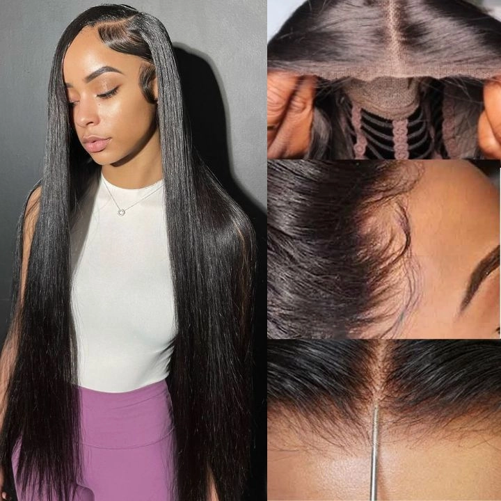 Wear Go Glueless Straight Pre Cut HD Transaparent Lace Human Hair Wigs With Breathable Cap Air Wig-Geeta Hair