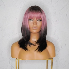 YURI Ombre Pink Fringe Wig